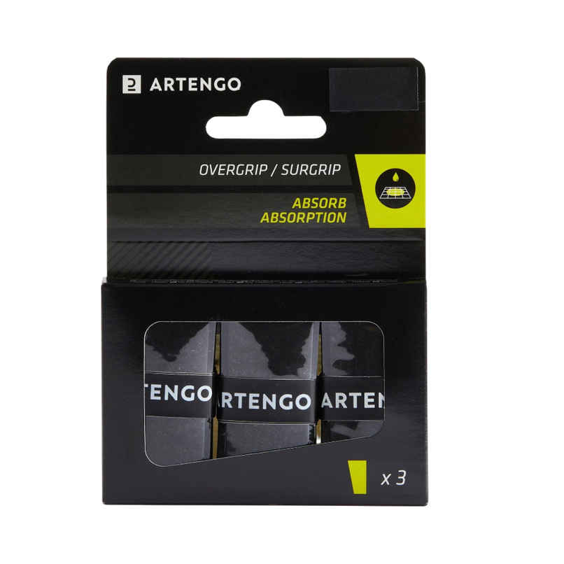 Decathlon Artengo Tennis Racket Overgrip Absorb | Black