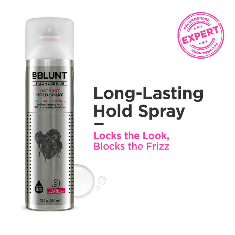 BBLUNT Hotshot Hold Spray Delivers Instant & Firm Hold