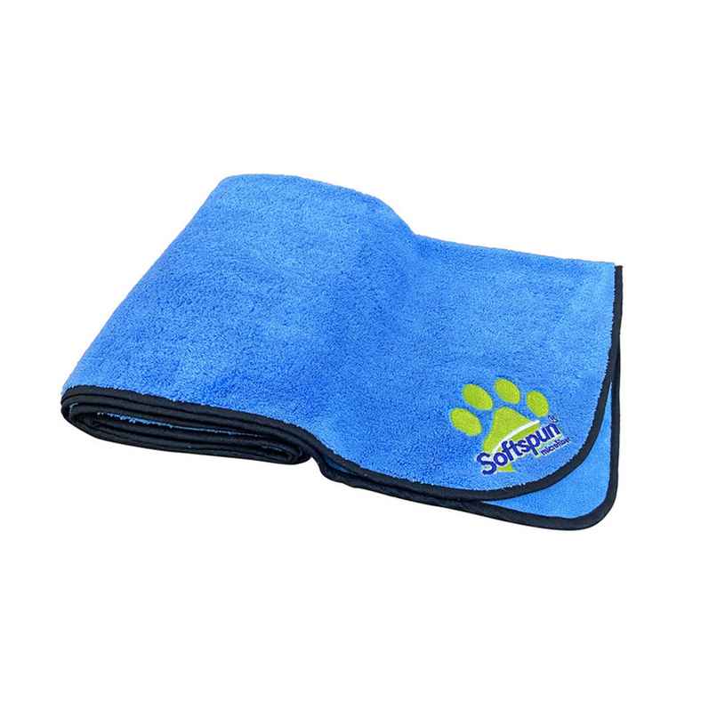Softspun Microfiber Pet Towel (Medium, 380 GSM, 60x120cm, 1pc, Sky Blue)