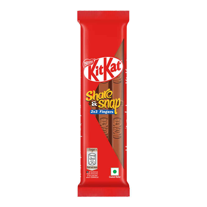 Nestle KitKat Share & Snap 2 x 3 Fingers Wafer Chocolate Bar