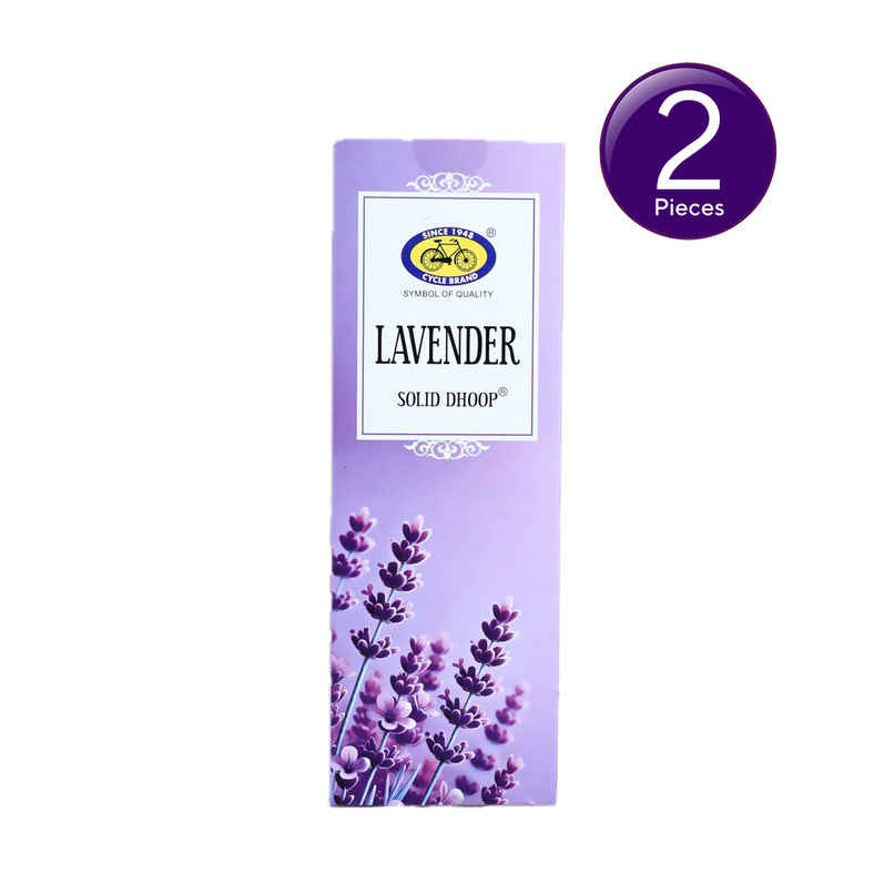 Pure Lavender Bambooless Solid Dhoop Stick | 6 Inch | Pack Of 50 Sticks | Cycle Combo