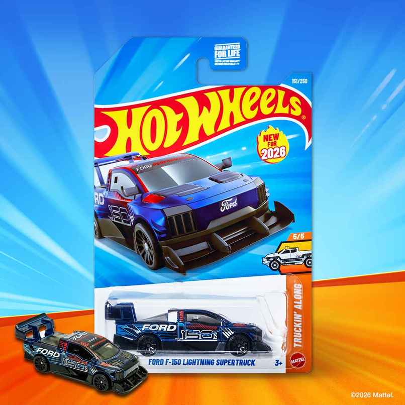 Hot Wheels Worldwide Basic HW Ford F150 Lightning Supertruck Car Toy for Kids & Collectors Hot Wheels Worldwide Basic HW Ford F150 Lightning Supertruck Car Toy for Kids & Collectors