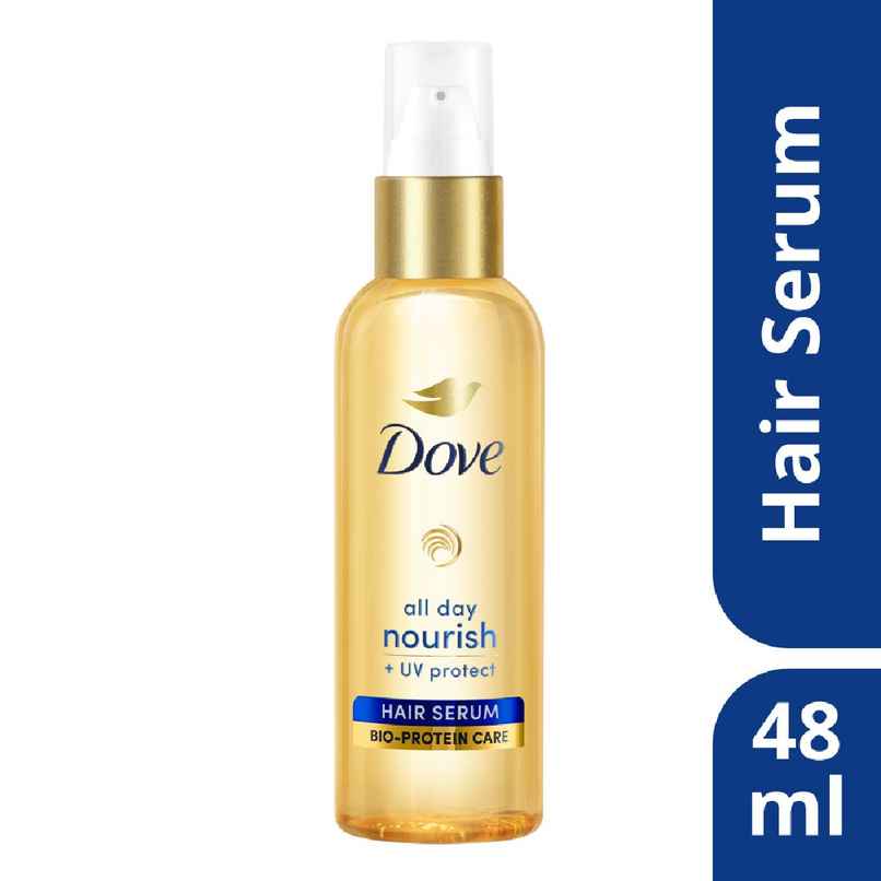 Dove  All Day Nourish + Uv Protect  Hair Serum For All Hair Types With Bio Protein Care