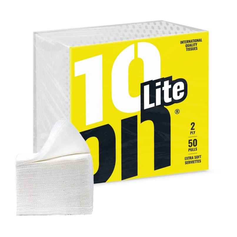 10'ON 2 Ply Large Tissue Napkins | Soft & Durable 10'ON 2 Ply Large Tissue Napkins | Soft & Durable