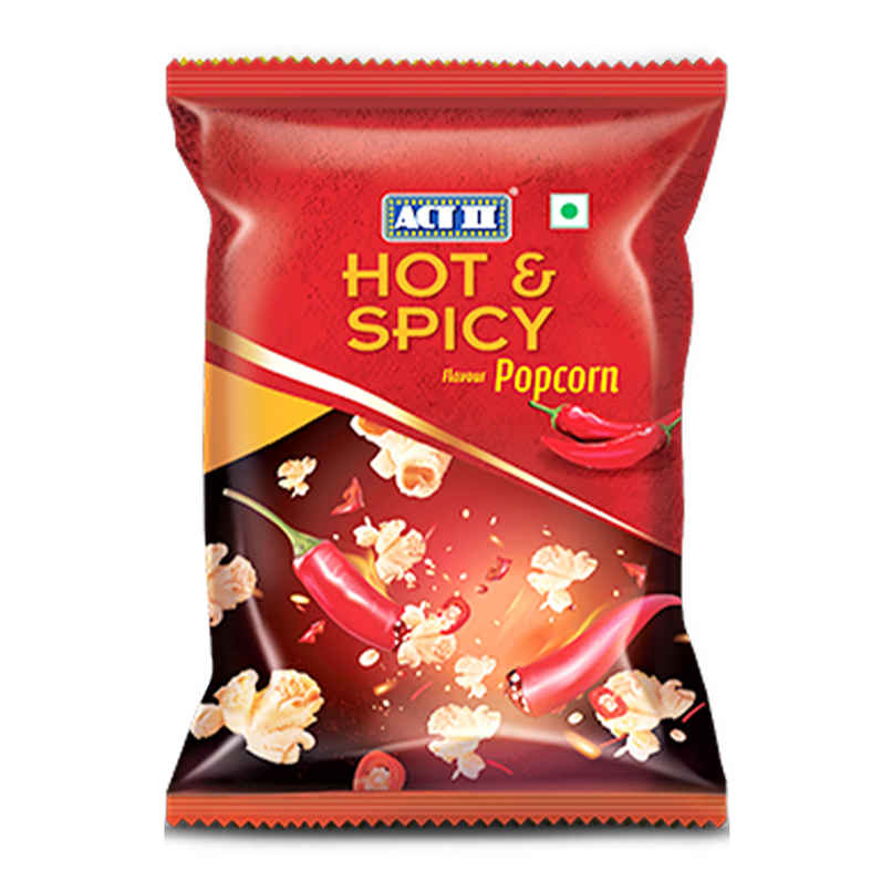 ACT II Ready To Eat Popcorn | Hot & Spicy Flavour| On-the-go Snacks