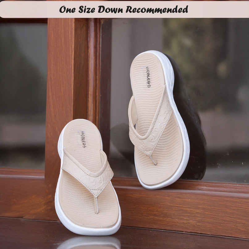 Liberty Sofia-1E Casual Slipper For Women | Beige | 4 UK