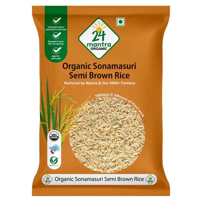 24 Mantra Organic Sonamasuri Semi Brown Rice