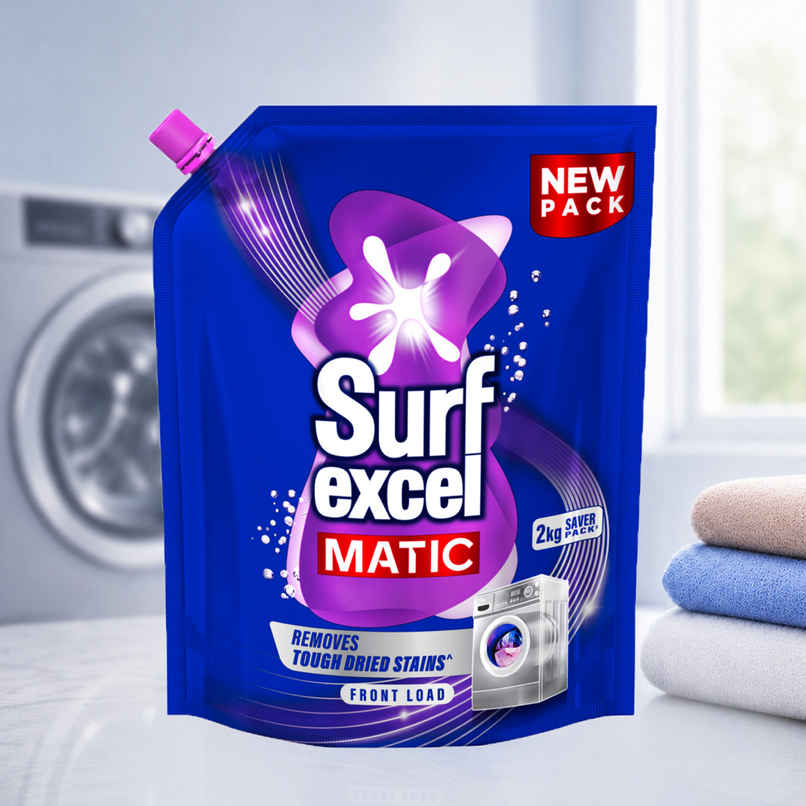 Surf Excel Matic Front Load Detergent Liquid Refill | Tough Dried Stain Removal