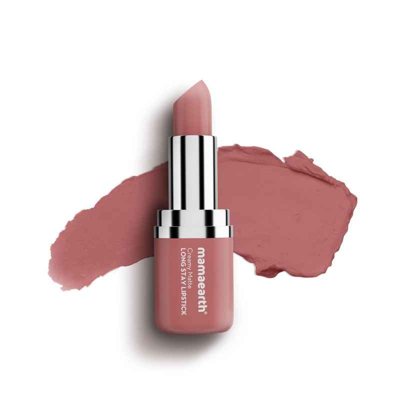 Mamaearth Creamy Matte Long Stay Lipstick - 07 Pillow nude