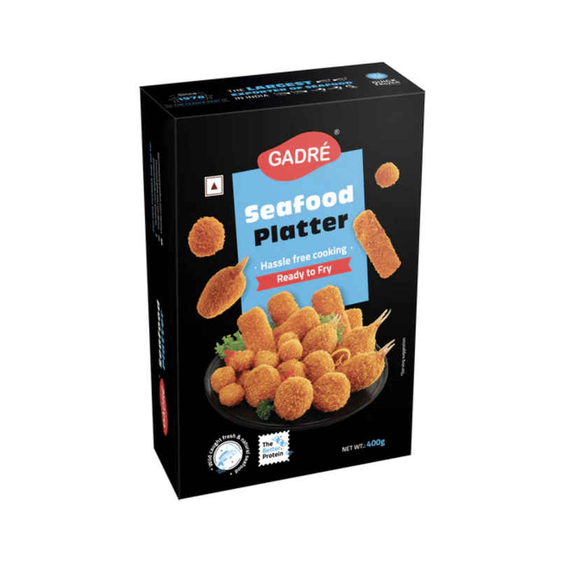 Gadre Seafood Platter | No Added Preservatives | Frozen Seafood Snacks | Ready To Fry Non Veg Snack
