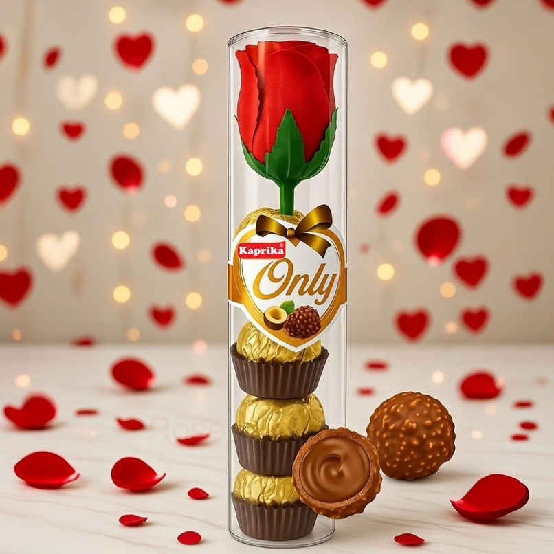 Only Rose with 4 chocolates