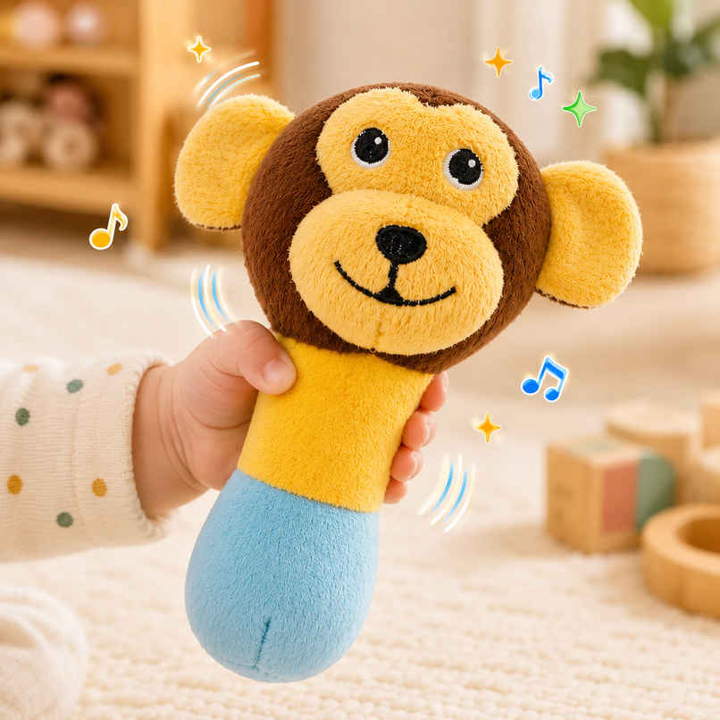 Zoowee Playful Monkey Rattle Soft Toy | 16 cm Zoowee Playful Monkey Rattle Soft Toy | 16 cm