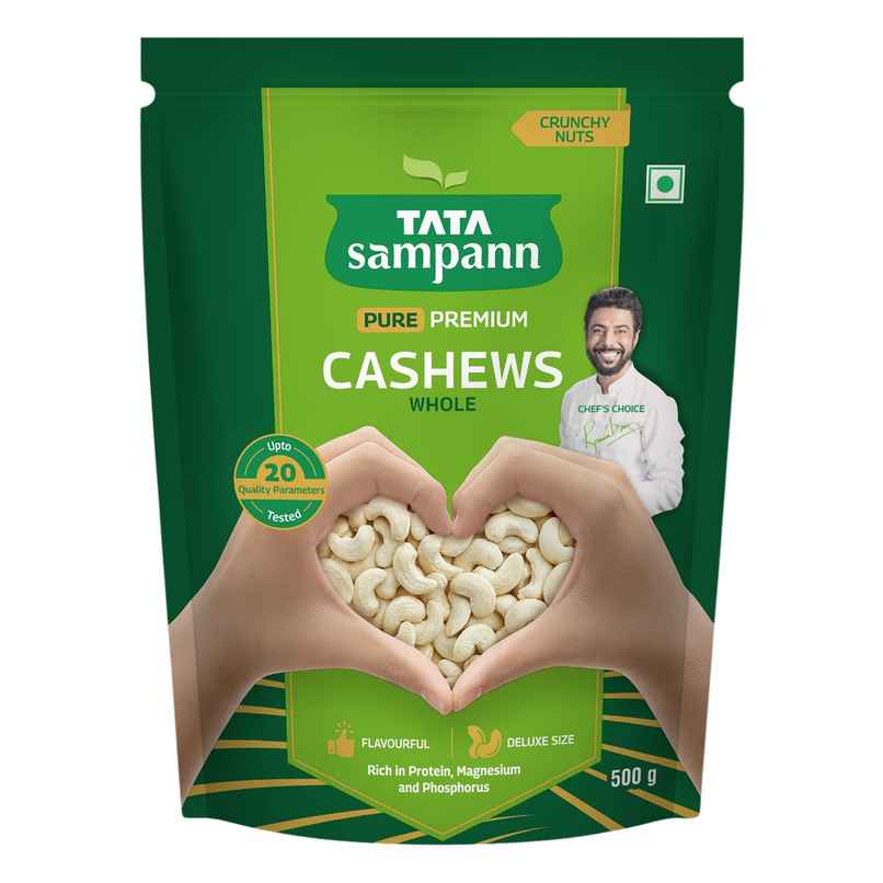 Tata Sampann Totally Pure Premium Cashews/Kaju | Whole