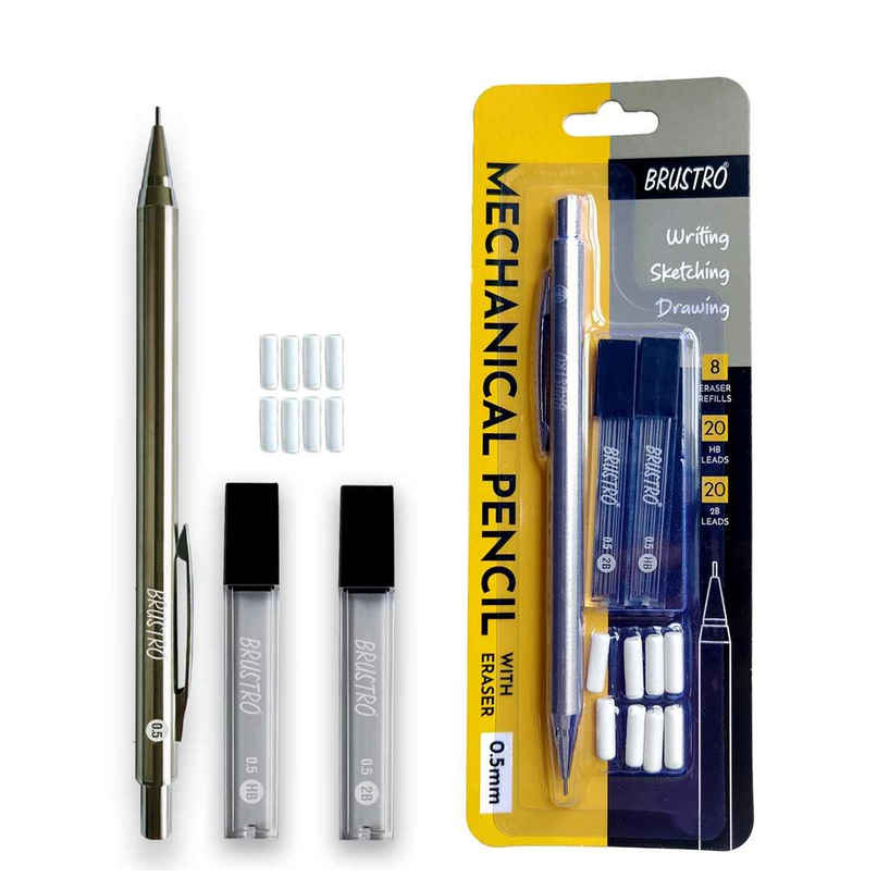 Brustro Mechanical Pencil With Eraser 0.5Mm Brustro Mechanical Pencil With Eraser 0.5Mm