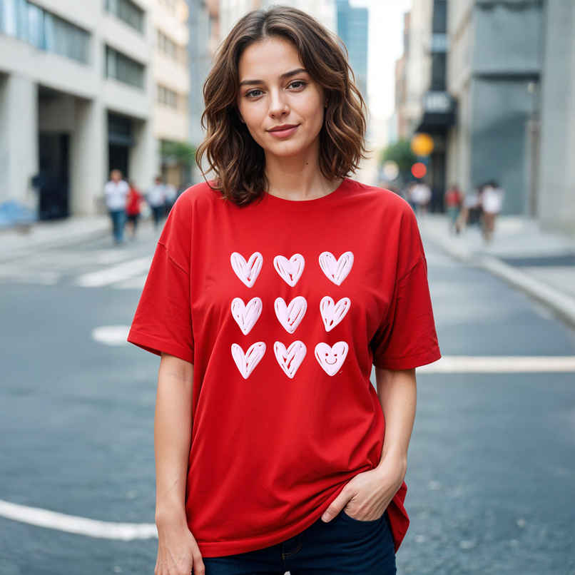 Smartees Valentines Women's Tshirt | Red | M