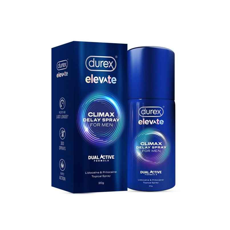 Durex Elevate Climax Delay Spray For Men, With Dual Active Formula