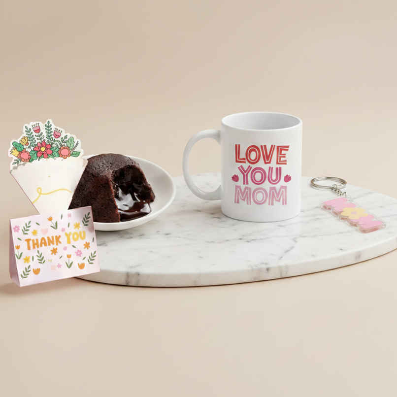 Choco Lava Cake + Love You Mom Mug Hamper