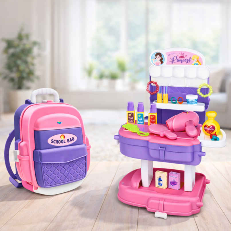 Fablue 2-in-1 Beauty Playset Toy for Kids Portable Beauty Pretend Play Kit Toy for Kids & Toddlers Fablue 2-in-1 Beauty Playset Toy for Kids Portable Beauty Pretend Play Kit Toy for Kids & Toddlers