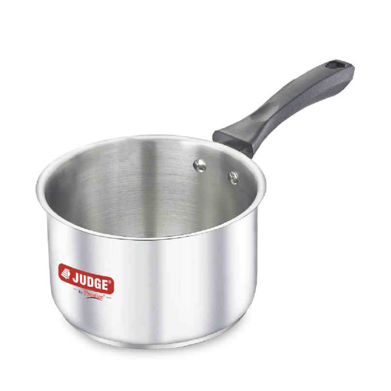 Judge By Prestige Classic SS Milk Pan 14cm/1.4Ltr,Superior Quality SS,Unique Triply Bottom, Silver Judge By Prestige Classic SS Milk Pan 14cm/1.4Ltr,Superior Quality SS,Unique Triply Bottom, Silver