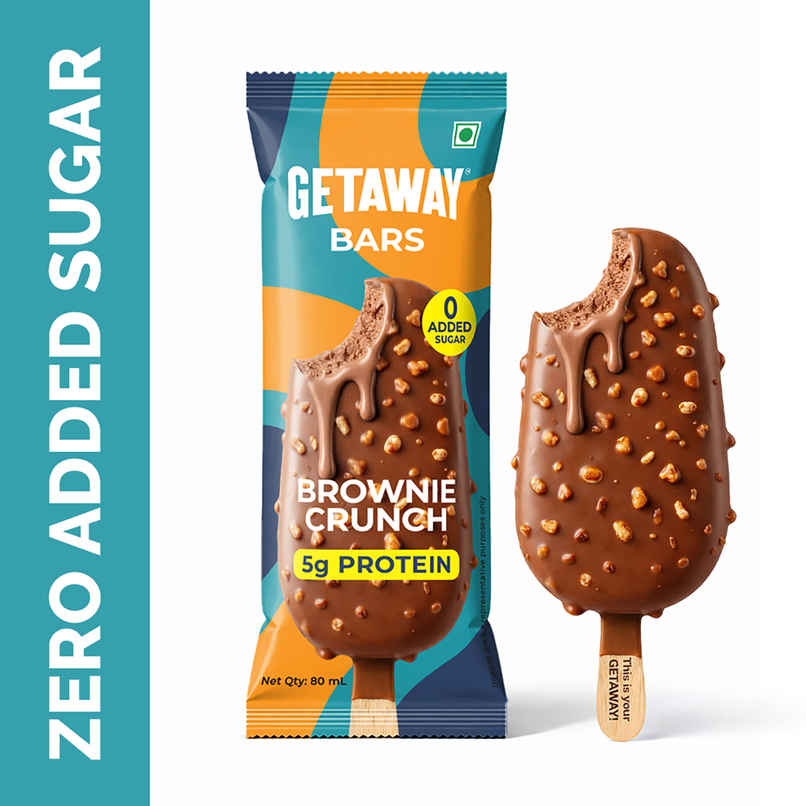 Get-A-Way Brownie Crunch Ice Cream Stick | Zero Added Sugar | 5g Protein