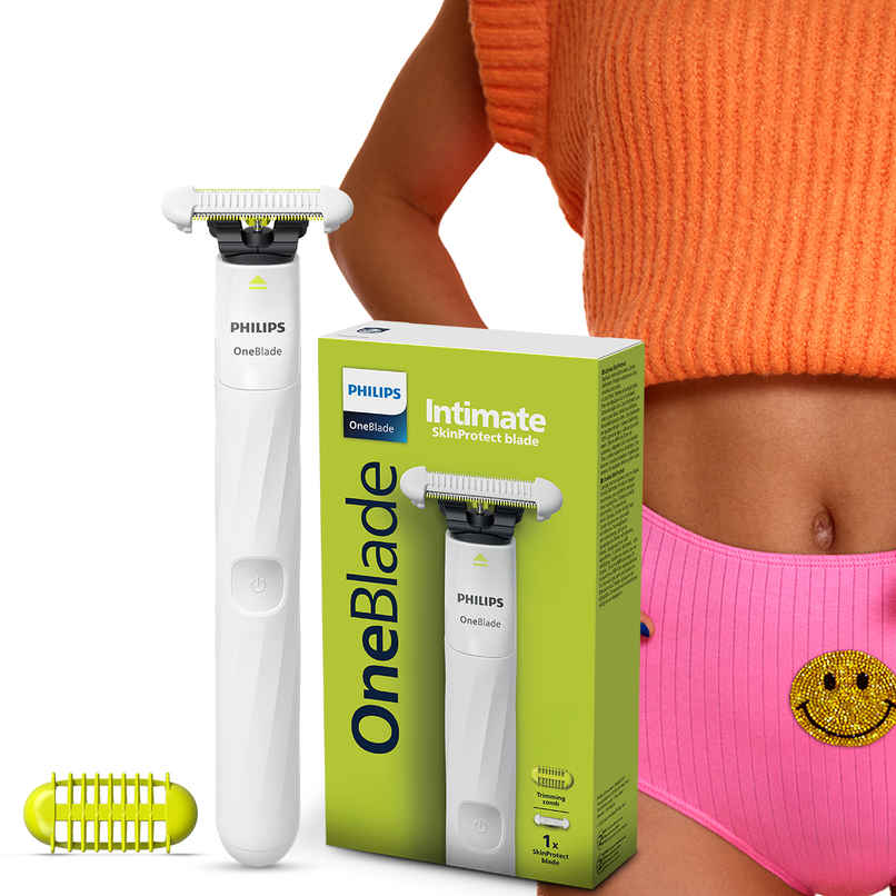 Philips OneBlade Intimate Trimmer & Razor for Men & Women | Gentle, No Irritation | QP1924-20