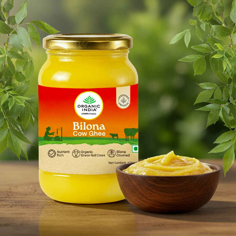 A TATA Product - Organic India Pure Bilona Ghee | Glass Bottle | Labs Tested on 250+ Parameters