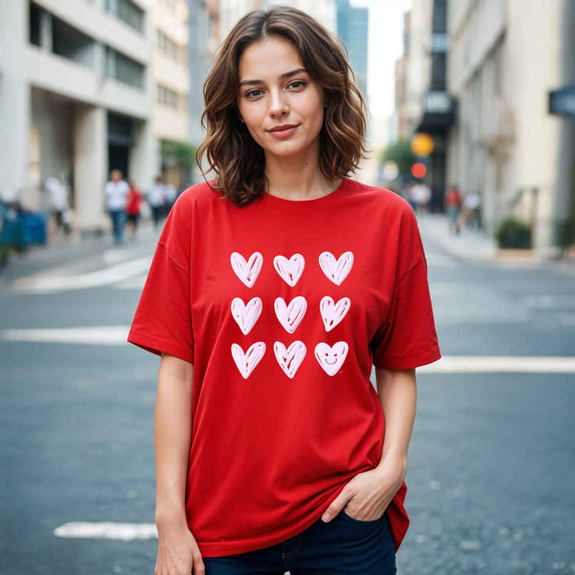 Smartees Valentines Women's Tshirt | Red | S