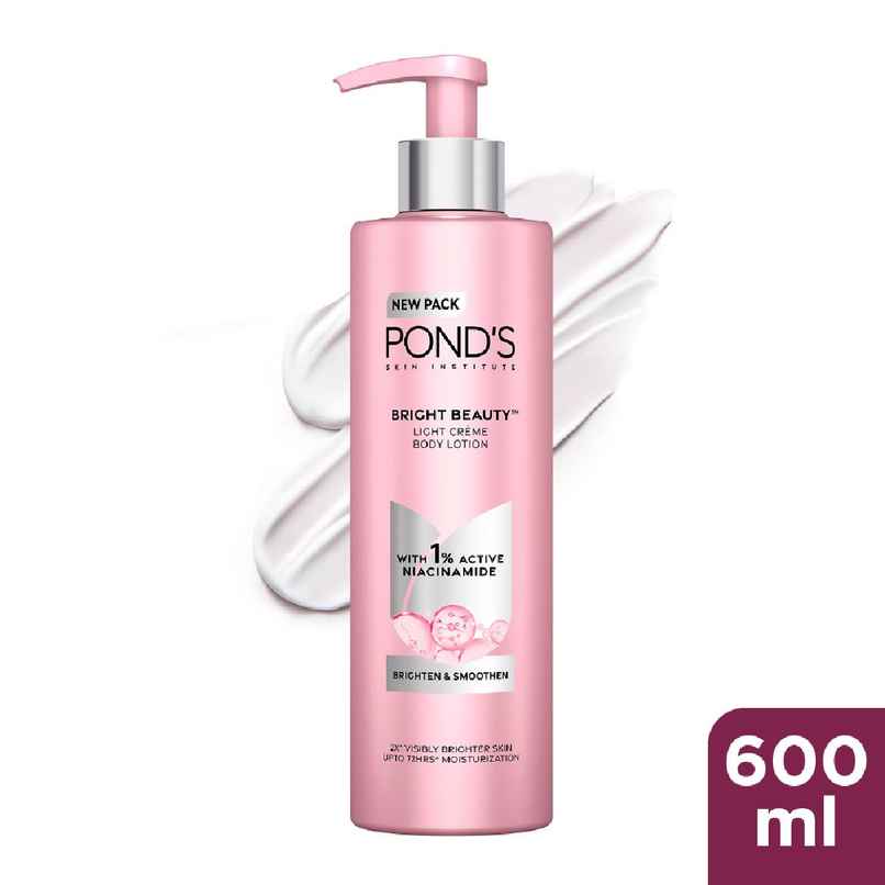 Pond's  Bright Beauty Light Cream Body Lotion For Smooth & Bright Skin,600Ml