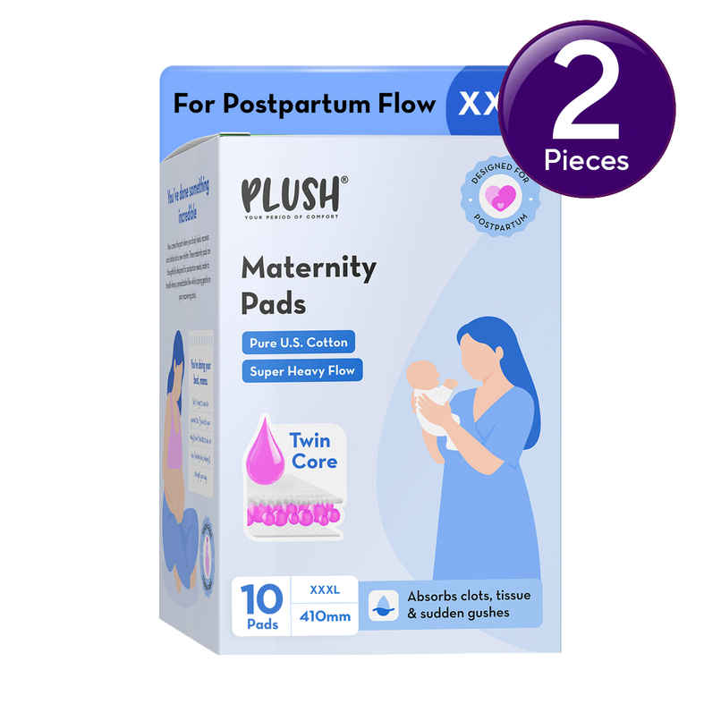 Plush Super Soft Maternity Pads 3XL | Postpartum Bleeding Combo
