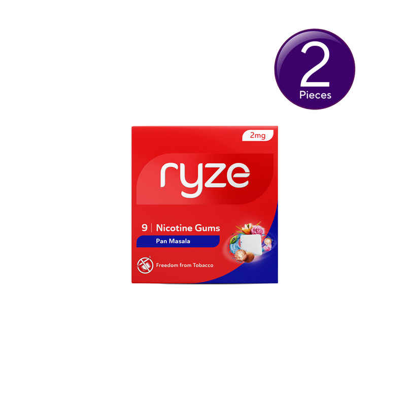 Ryze Paan Masala Nicotine Gum 2MG | 9 Gum Blister Combo Ryze Paan Masala Nicotine Gum 2MG | 9 Gum Blister Combo