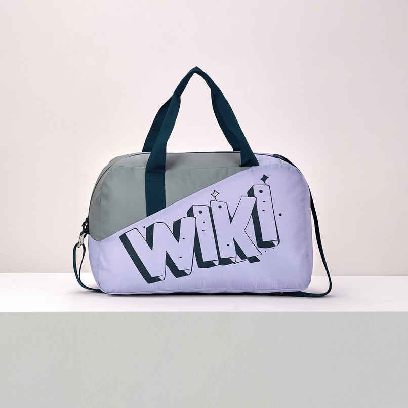 Wildcraft Unisex Color Block Polyester Duffel Bag | Purple and Grey - 22 cm