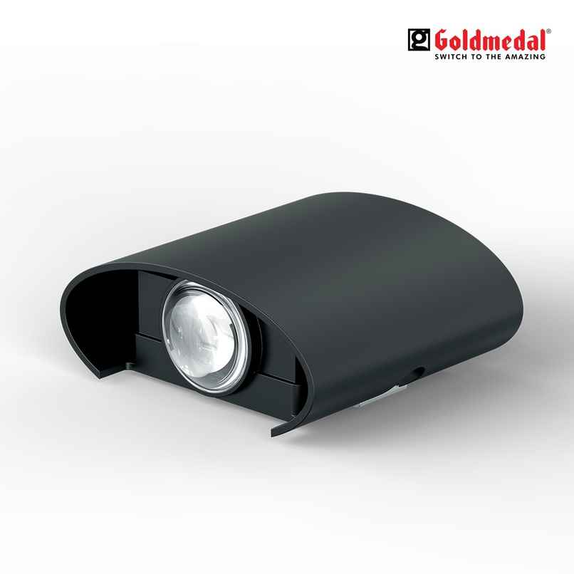 Gold Medal Parkos 01 2W Up-Down LED Outdoor Wall Light | IP54 Waterproof Exterior Wall Mount | Decorative Indoor/Outdoor Light for Garden, Balcony & Gate