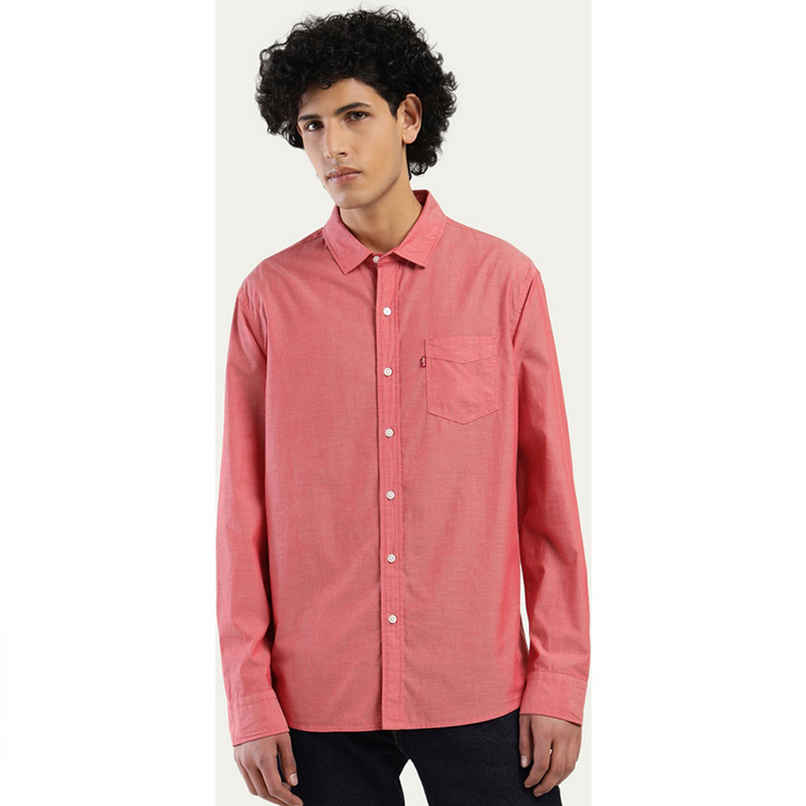 Levi's Men's 100% BCI Cotton Chambray Shirt | Red - L