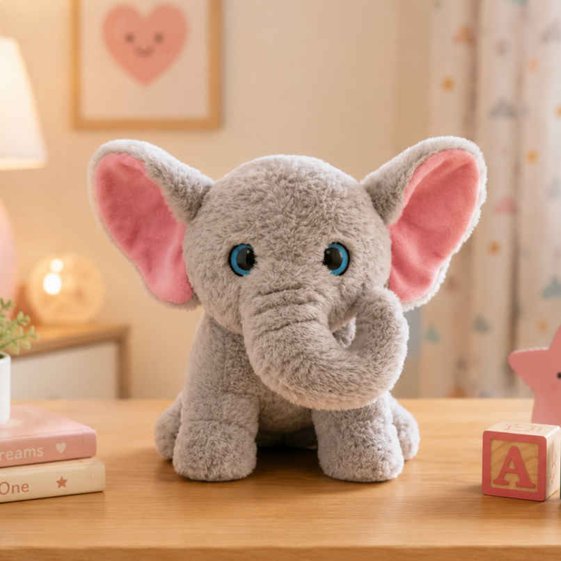 ToyTales PB Elephant Plush Toy | Stuffed Animal Soft Toy | Birthday Gift for Kids | Gift Baby | 30cm ToyTales PB Elephant Plush Toy | Stuffed Animal Soft Toy | Birthday Gift for Kids | Gift Baby | 30cm