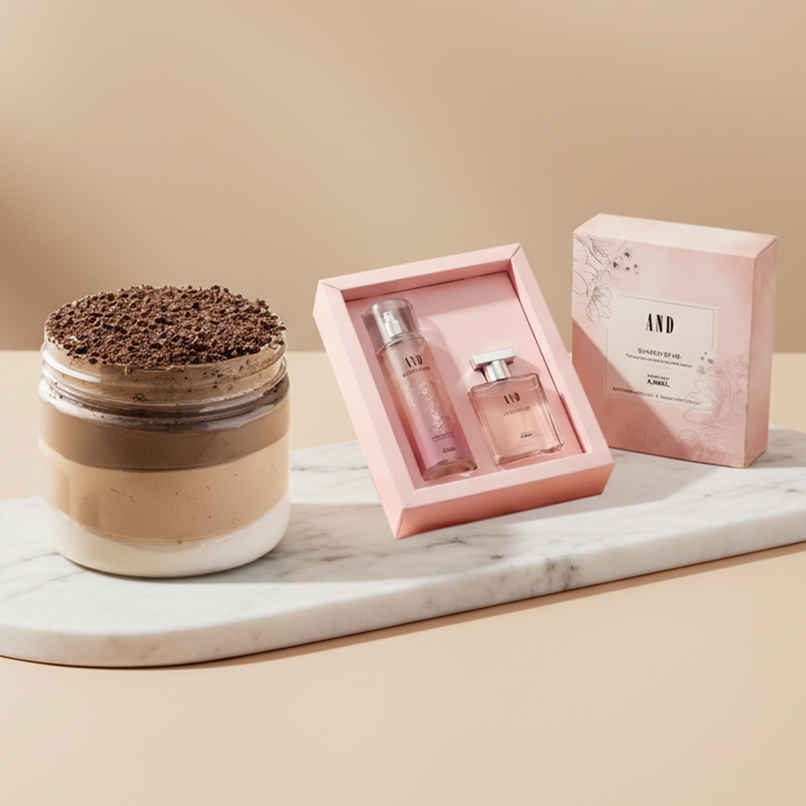 Triple Chocolate Mousse + AND by Ajmal Love Muse Eau De Perfume & Dainty Glam Body Mist