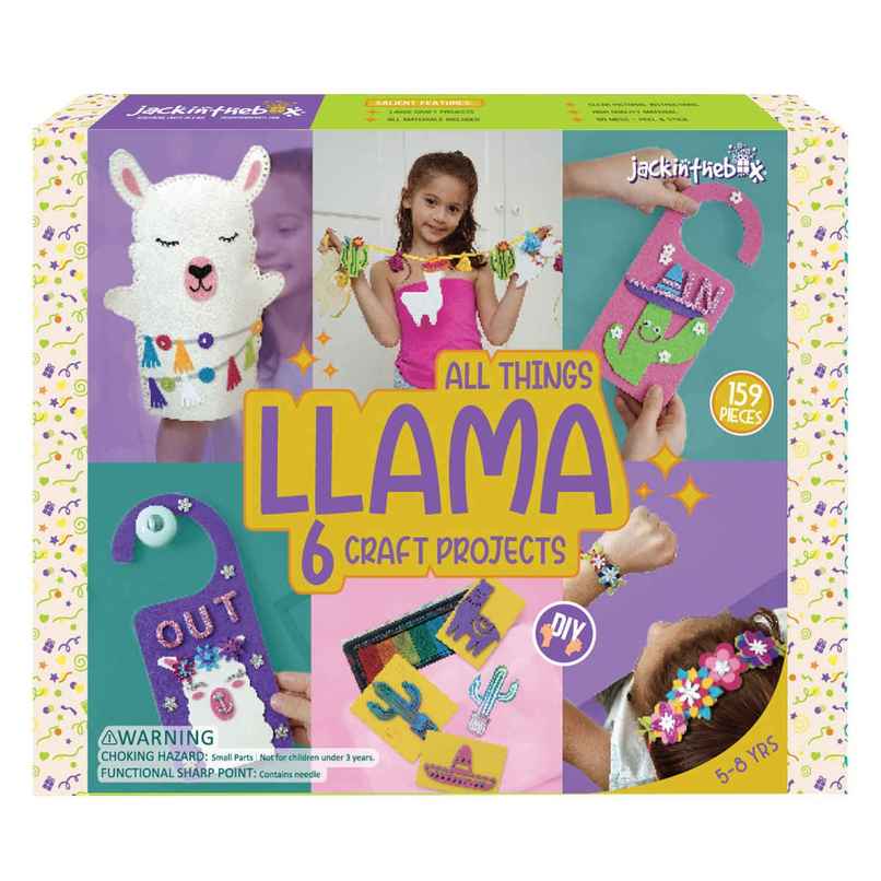 Jackinthebox All Things Llama 6-In-1 Art & Craft Kit