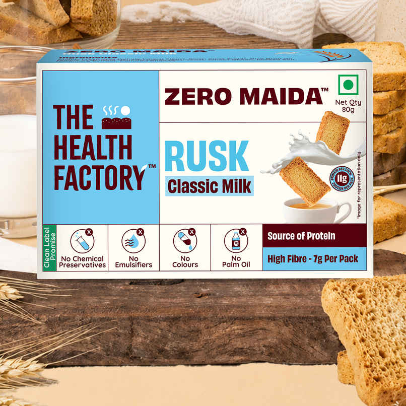 The Health Factory Milk Rusk | Zero Maida