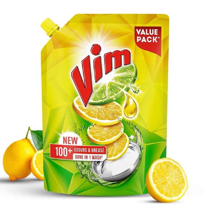 Vim Lemon Dishwash Liquid Gel Refill Pouch Vim Lemon Dishwash Liquid Gel Refill Pouch