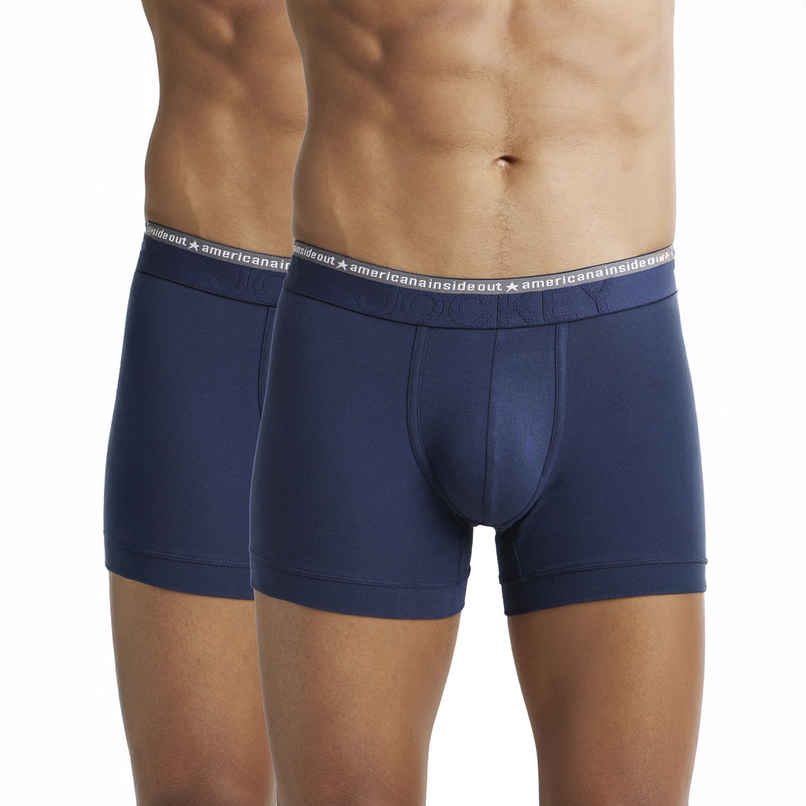 Jockey US60 Men's Super Combed Cotton Elastane Stretch Underwear Solid Trunk|Ultrasoft Waistband|PO2 | -S