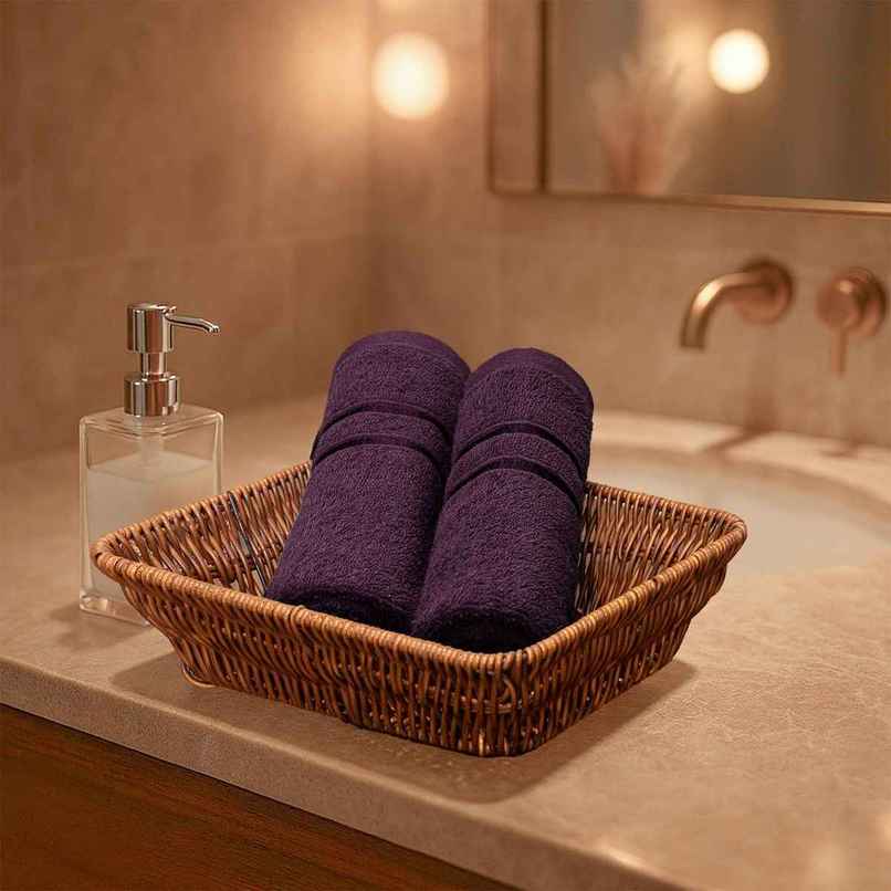 Mytrident Cotton Hand Towel | 400 GSM | Gym Towel Set - Black Currant Mytrident Cotton Hand Towel | 400 GSM | Gym Towel Set - Black Currant