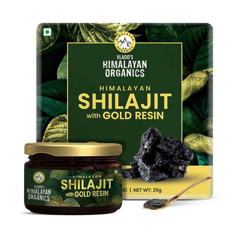 Vlado's Himalayan Organics Shilajit Gold Resin | Contains 24 Carat Gold | Pure Ayurvedic