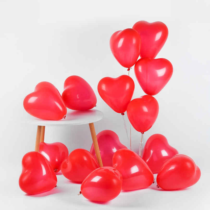 Heart Shaped Red Balloons for Decoration | Party Propz