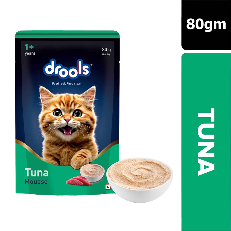 Drools Tuna Mousse Adult Cat Wet Food 80gm