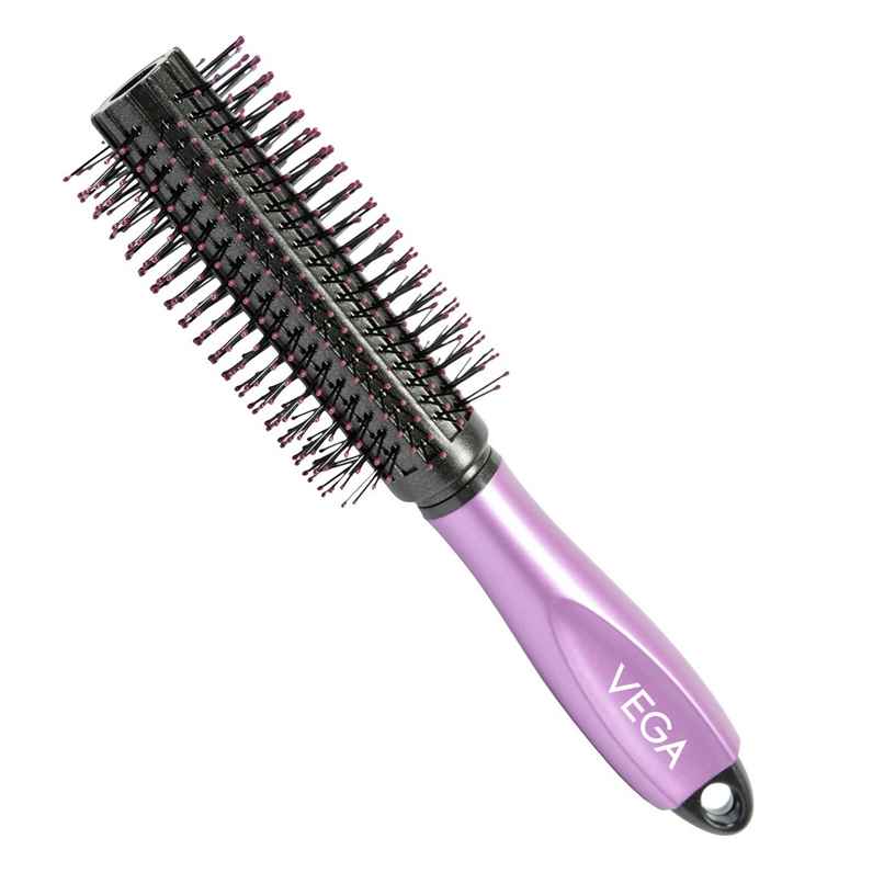 VEGA Round Hair Brush With Cleaning Comb for Men and Women |E18-RB