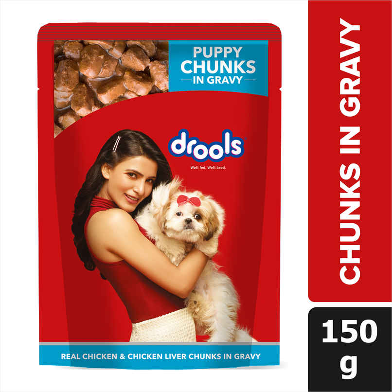 Drools Puppy Wet Dog Food - Real Chicken & Liver Chunks in Gravy