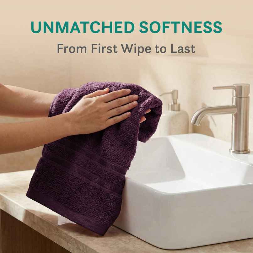 Home Elegance by My Trident Comfort Living Gym Cotton Hand Towel | Black Current Home Elegance by My Trident Comfort Living Gym Cotton Hand Towel | Black Current