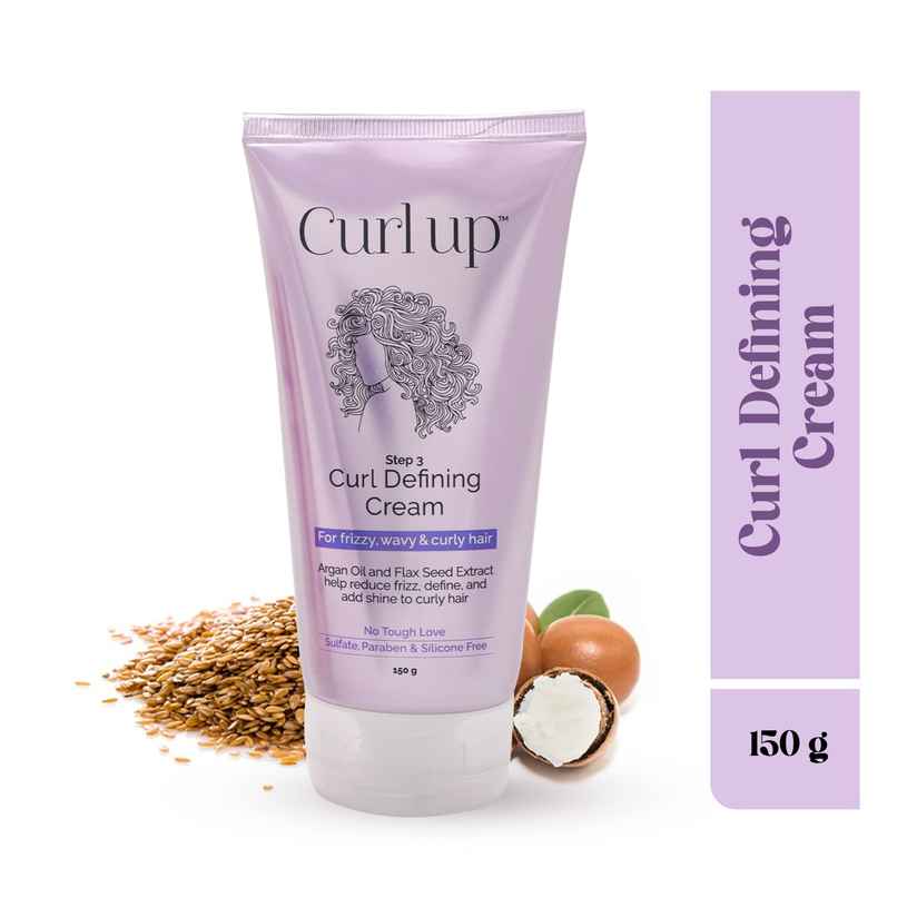 Curl Up Curl Defining Cream | All In One Leave In Conditioner | Hair Cream For Wavy & Curly Hair