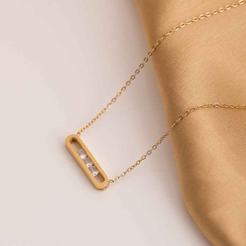 Palmonas Stones Bar Necklace for Women | Waterproof and Anti-Tarnish Palmonas Stones Bar Necklace for Women | Waterproof and Anti-Tarnish