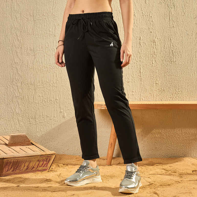 Modeve Women's Regular Fit Track Pants | Black - M