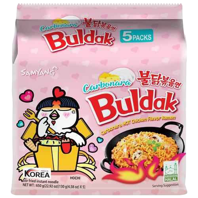 Samyang Korean Hot Chicken Flavour Ramen Creamy Carbonara Non Veg